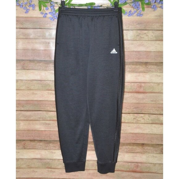 Youth adidas 3-Stripe Fleece Jogger Pant, XL 18 -20 , Heathered Gray & Black - Picture 1 of 7